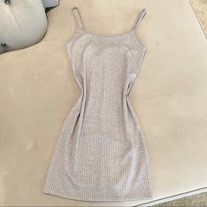 Grey Ribbed Dress
